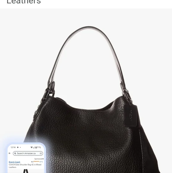 Coach Black Leather Hobo Bag - Picture 10 of 12